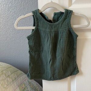Women's Sleeveless Textured Tank Top - Forest Green